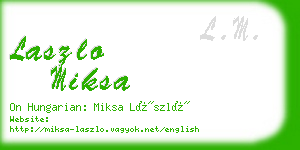 laszlo miksa business card